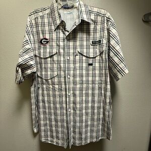 Columbia Men's UGA Georgia bulldog button up